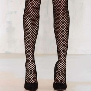 NWOT Nasty Gal In the Cage Thigh-High Boots, size 5.5